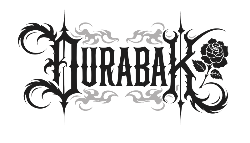Blackletter style truck name decal