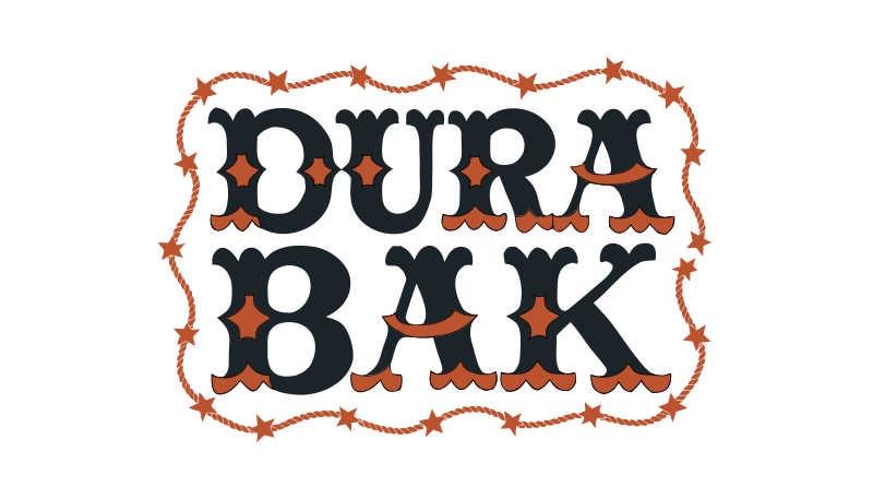 Western rope style truck name decal